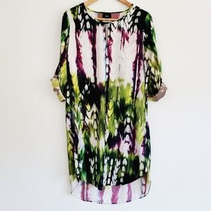 Silky Woodland Hi-Low Tunic Dress - Small